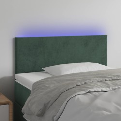 vidaXL LED Kopfteil Dunkelgrün 90x5x78/88 cm Samt