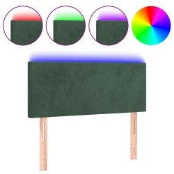 vidaXL LED Kopfteil Dunkelgrün 90x5x78/88 cm Samt