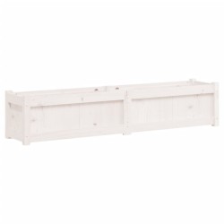 vidaXL Pflanzkübel Weiß 150x31x31 cm Massivholz Kiefer