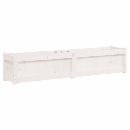 vidaXL Pflanzkübel Weiß 150x31x31 cm Massivholz Kiefer