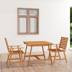 vidaXL 3-tlg. Garten-Essgruppe Massivholz Akazie 