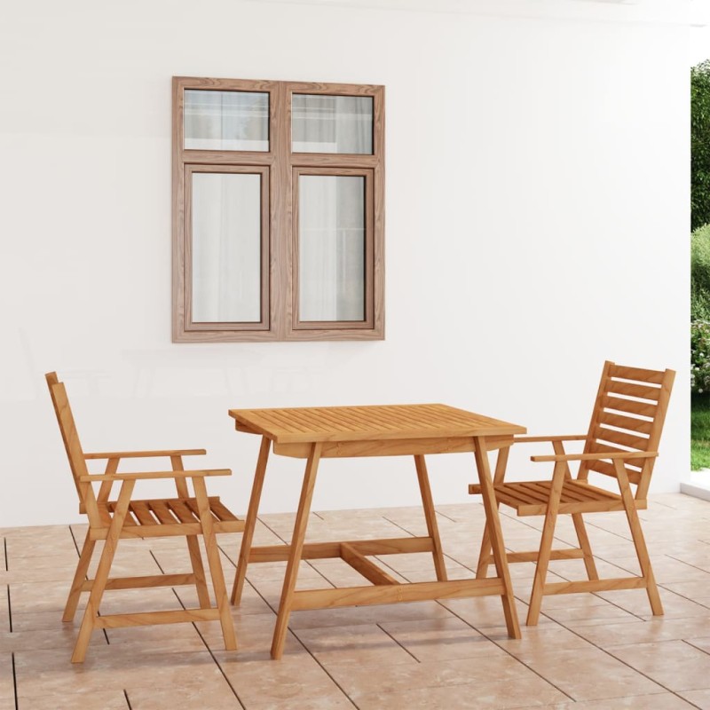 vidaXL 3-tlg. Garten-Essgruppe Massivholz Akazie vidaXL 3-tlg. Garten-Essgruppe Massivholz Akazie