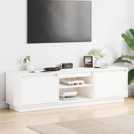 vidaXL TV-Schrank Weiß 140x35x40 cm Massivholz Kiefer