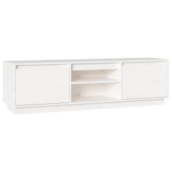 vidaXL TV-Schrank Weiß 140x35x40 cm Massivholz Kiefer