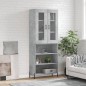 Highboard Betongrau 69,5x34x180 cm Holzwerkstoff Highboard Betongrau 69,5x34x180 cm Holzwerkstoff