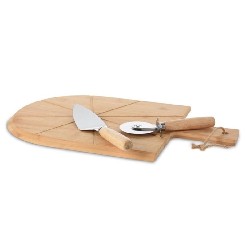 Excellent Houseware 3-tlg. Pizza-Schneidebrett Set 43x30 cm Bambus Excellent Houseware 3-tlg. Pizza-Schneidebrett Set 43x30 cm Bambus