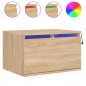 vidaXL Wand-Nachttisch mit LED-Leuchten Sonoma-Eiche vidaXL Wand-Nachttisch mit LED-Leuchten Sonoma-Eiche