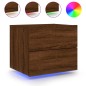 vidaXL Wand-Nachttisch mit LED-Leuchten Braun Eichen-Optik vidaXL Wand-Nachttisch mit LED-Leuchten Braun Eichen-Optik