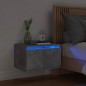 vidaXL Wand-Nachttisch mit LED-Leuchten Betongrau vidaXL Wand-Nachttisch mit LED-Leuchten Betongrau