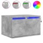 vidaXL Wand-Nachttisch mit LED-Leuchten Betongrau vidaXL Wand-Nachttisch mit LED-Leuchten Betongrau