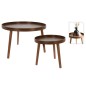 Home&Styling 2-tlg. Beistelltisch-Set Rund Walnussholz-Optik Home&Styling 2-tlg. Beistelltisch-Set Rund Walnussholz-Optik