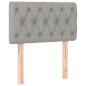vidaXL Kopfteil Hellgrau 80x7x78/88 cm Stoff