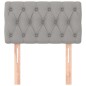 vidaXL Kopfteil Hellgrau 80x7x78/88 cm Stoff