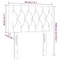 vidaXL Kopfteil Hellgrau 80x7x78/88 cm Stoff