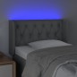 vidaXL LED Kopfteil Hellgrau 83x16x78/88 cm Stoff