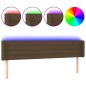 vidaXL LED Kopfteil Dunkelbraun 163x16x78/88 cm Stoff vidaXL LED Kopfteil Dunkelbraun 163x16x78/88 cm Stoff