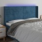 vidaXL LED Kopfteil Dunkelblau 163x16x118/128 cm Samt vidaXL LED Kopfteil Dunkelblau 163x16x118/128 cm Samt