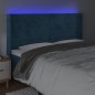 vidaXL LED Kopfteil Dunkelblau 163x16x118/128 cm Samt vidaXL LED Kopfteil Dunkelblau 163x16x118/128 cm Samt