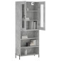 Highboard Betongrau 69,5x34x180 cm Holzwerkstoff Highboard Betongrau 69,5x34x180 cm Holzwerkstoff