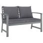 vidaXL 3-tlg. Garten-Lounge-Set mit Auflagen Massivholz Akazie Grau vidaXL 3-tlg. Garten-Lounge-Set mit Auflagen Massivholz Akazie Grau