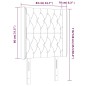 vidaXL LED Kopfteil Taupe 83x16x118/128 cm Stoff