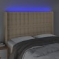 vidaXL LED Kopfteil Creme 147x16x118/128 cm Stoff vidaXL LED Kopfteil Creme 147x16x118/128 cm Stoff