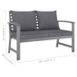 vidaXL 3-tlg. Garten-Lounge-Set mit Auflagen Massivholz Akazie Grau vidaXL 3-tlg. Garten-Lounge-Set mit Auflagen Massivholz Akazie Grau