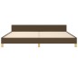 vidaXL Bettgestell mit Kopfteil Dunkelbraun 200x200 cm Stoff vidaXL Bettgestell mit Kopfteil Dunkelbraun 200x200 cm Stoff