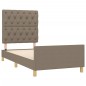vidaXL Bettgestell mit Kopfteil Taupe 80x200 cm Stoff vidaXL Bettgestell mit Kopfteil Taupe 80x200 cm Stoff