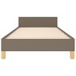 vidaXL Bettgestell mit Kopfteil Taupe 80x200 cm Stoff vidaXL Bettgestell mit Kopfteil Taupe 80x200 cm Stoff