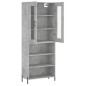 Highboard Betongrau 69,5x34x180 cm Holzwerkstoff Highboard Betongrau 69,5x34x180 cm Holzwerkstoff