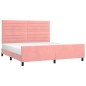 vidaXL Bettgestell mit Kopfteil Rosa 160x200 cm Samt vidaXL Bettgestell mit Kopfteil Rosa 160x200 cm Samt