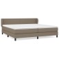 vidaXL Boxspringbett mit Matratze Taupe 200x200 cm Stoff vidaXL Boxspringbett mit Matratze Taupe 200x200 cm Stoff