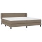 vidaXL Boxspringbett mit Matratze Taupe 200x200 cm Stoff vidaXL Boxspringbett mit Matratze Taupe 200x200 cm Stoff