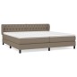 vidaXL Boxspringbett mit Matratze Taupe 200x200 cm Stoff vidaXL Boxspringbett mit Matratze Taupe 200x200 cm Stoff