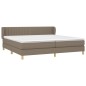 vidaXL Boxspringbett mit Matratze Taupe 200x200 cm Stoff vidaXL Boxspringbett mit Matratze Taupe 200x200 cm Stoff