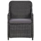 7-tlg. Garten-Essgruppe Poly Rattan Schwarz 7-tlg. Garten-Essgruppe Poly Rattan Schwarz