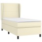 vidaXL Boxspringbett mit Matratze Creme 80x200 cm Kunstleder vidaXL Boxspringbett mit Matratze Creme 80x200 cm Kunstleder