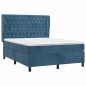 vidaXL Boxspringbett mit Matratze Dunkelblau 140x190 cm Samt vidaXL Boxspringbett mit Matratze Dunkelblau 140x190 cm Samt