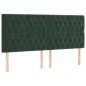 vidaXL Boxspringbett mit Matratze Dunkelgrün 180x200 cm Samt vidaXL Boxspringbett mit Matratze Dunkelgrün 180x200 cm Samt
