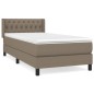 vidaXL Boxspringbett mit Matratze Taupe 100x200 cm Stoff vidaXL Boxspringbett mit Matratze Taupe 100x200 cm Stoff