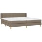 vidaXL Boxspringbett mit Matratze Taupe 200x200 cm Stoff vidaXL Boxspringbett mit Matratze Taupe 200x200 cm Stoff