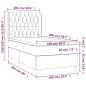 vidaXL Boxspringbett mit Matratze Taupe 100x200 cm Stoff vidaXL Boxspringbett mit Matratze Taupe 100x200 cm Stoff