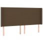 vidaXL Boxspringbett mit Matratze Dunkelbraun 180x200 cm Stoff vidaXL Boxspringbett mit Matratze Dunkelbraun 180x200 cm Stoff