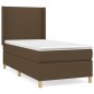 vidaXL Boxspringbett mit Matratze Dunkelbraun 90x200 cm Stoff vidaXL Boxspringbett mit Matratze Dunkelbraun 90x200 cm Stoff