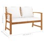 vidaXL 5-tlg. Garten-Lounge-Set mit Auflagen Massivholz Akazie vidaXL 5-tlg. Garten-Lounge-Set mit Auflagen Massivholz Akazie