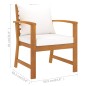 vidaXL 5-tlg. Garten-Lounge-Set mit Auflagen Massivholz Akazie vidaXL 5-tlg. Garten-Lounge-Set mit Auflagen Massivholz Akazie