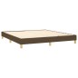 vidaXL Boxspringbett mit Matratze & LED Dunkelbraun 160x200 cm Stoff vidaXL Boxspringbett mit Matratze & LED Dunkelbraun 160x200 cm Stoff