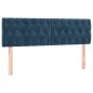 vidaXL Boxspringbett mit Matratze & LED Dunkelblau 140x200 cm Samt vidaXL Boxspringbett mit Matratze & LED Dunkelblau 140x200 cm Samt