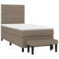 vidaXL Boxspringbett mit Matratze Taupe 100x200 cm Stoff vidaXL Boxspringbett mit Matratze Taupe 100x200 cm Stoff